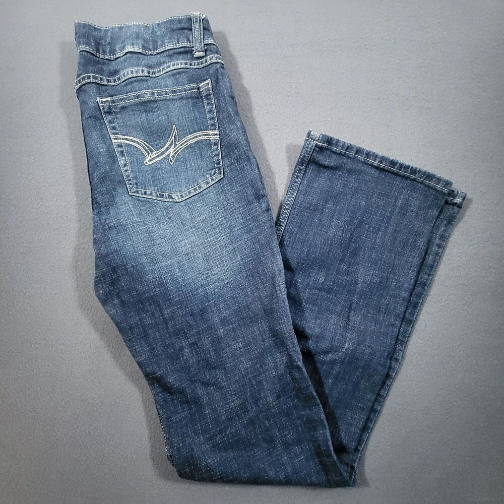 Wrangler Essential Bootcut Jeans 11x34 (Fits 31x32) Dark Wash Stretch 09MWZDO